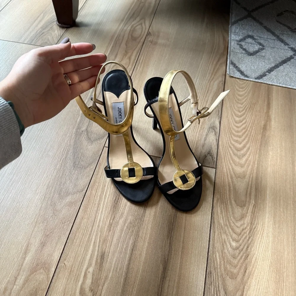 Jimmy Choo T-Strap Sandals - Picture 2 of 12
